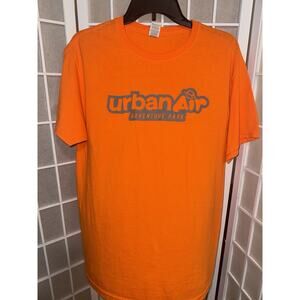 Urban Air Adventure Park Staff Neon Orange Shirt Size Medium Short Sleeve